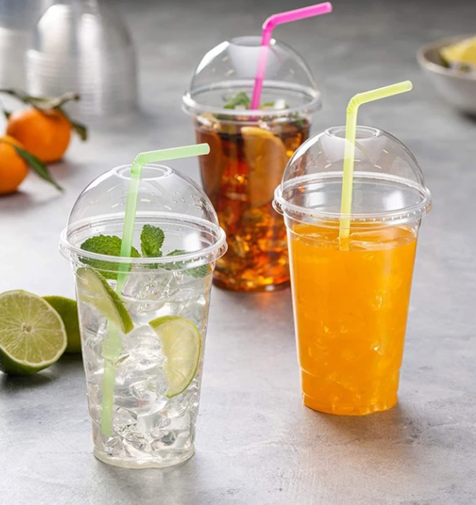Bicchieri per bevande fredde in plastica PET trasparente usa e getta
